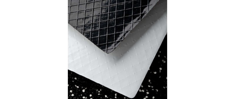 Extra Durable Reinforced Ice Rink Liner 8 Mil Black/White